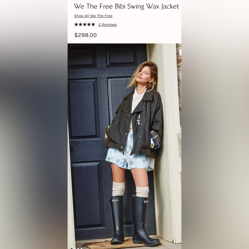 We The Free Bibi Swing Wax Jacket NWT